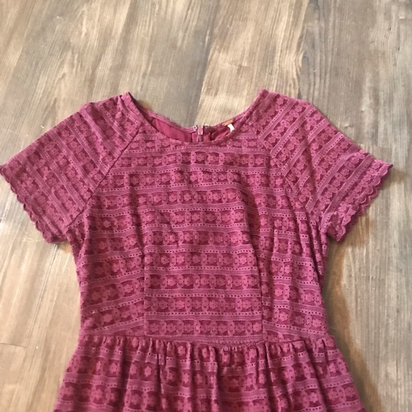 Free People Maroon Lace Dress - Picture 2 of 5